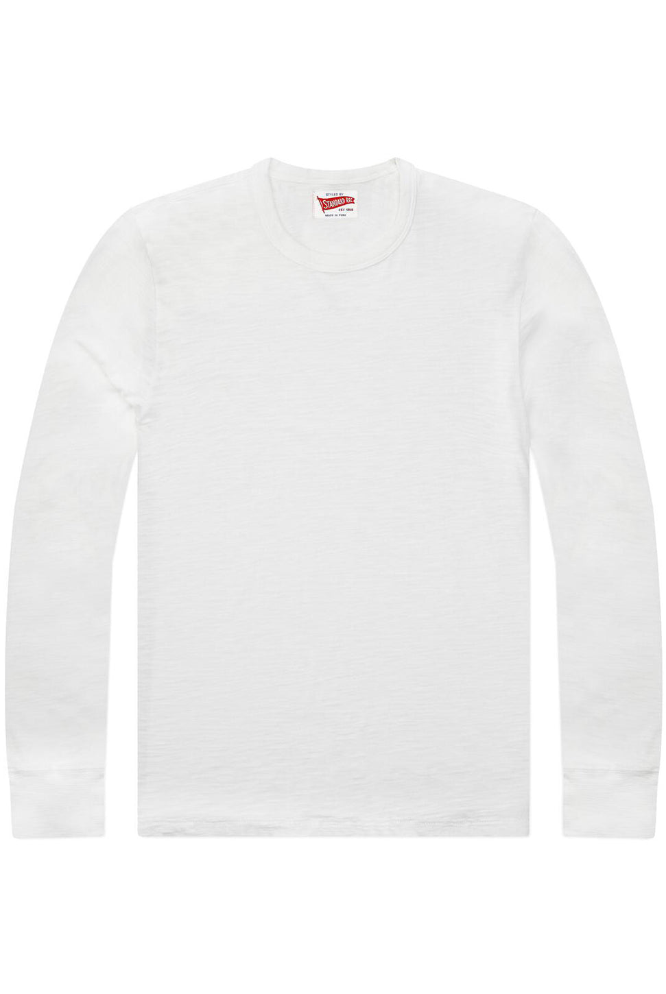 Long Sleeve Slub Tee - Arctic White-STANDARD RECREATION-Over the Rainbow