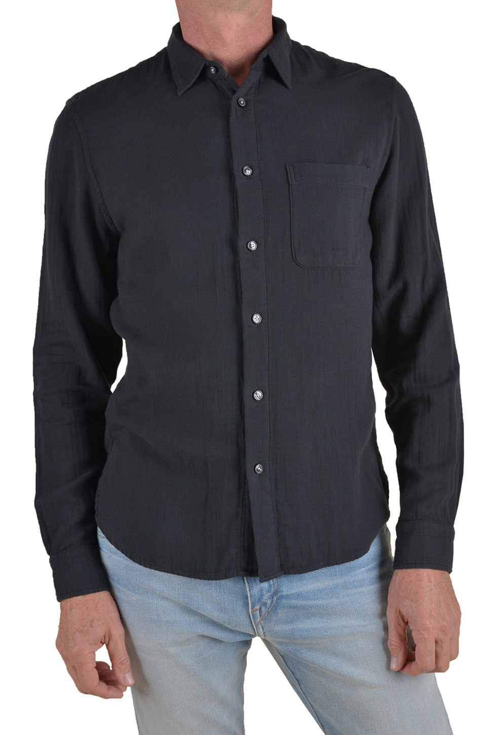 The Ripper Double Gauze Shirt - Black-HIROSHI KATO-Over the Rainbow