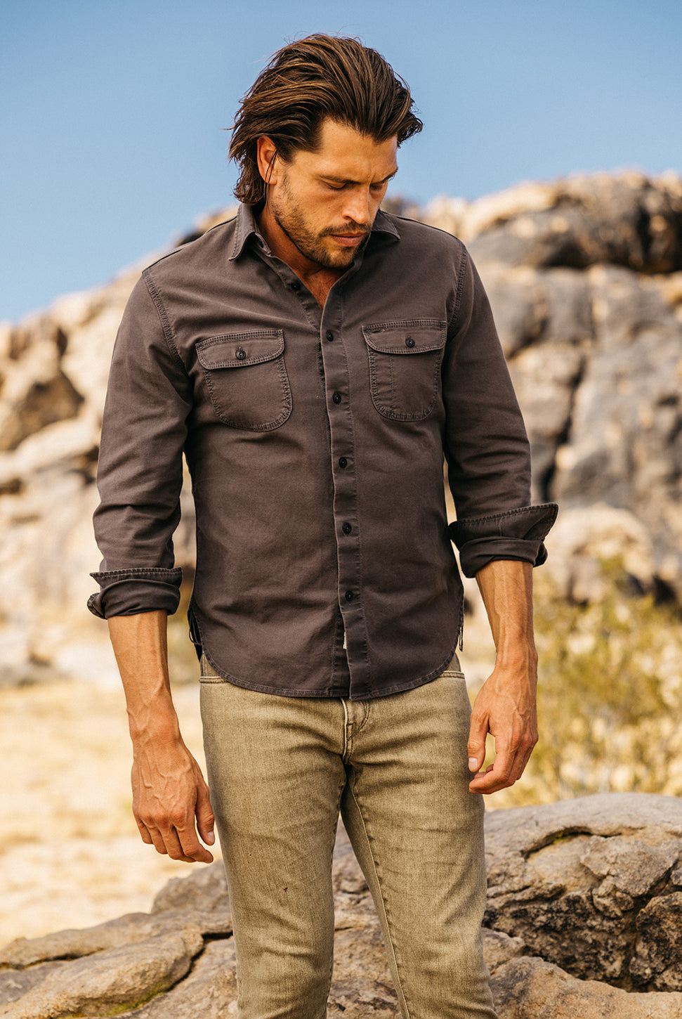 The Scissors Slim Tapered Jean - Sage-HIROSHI KATO-Over the Rainbow