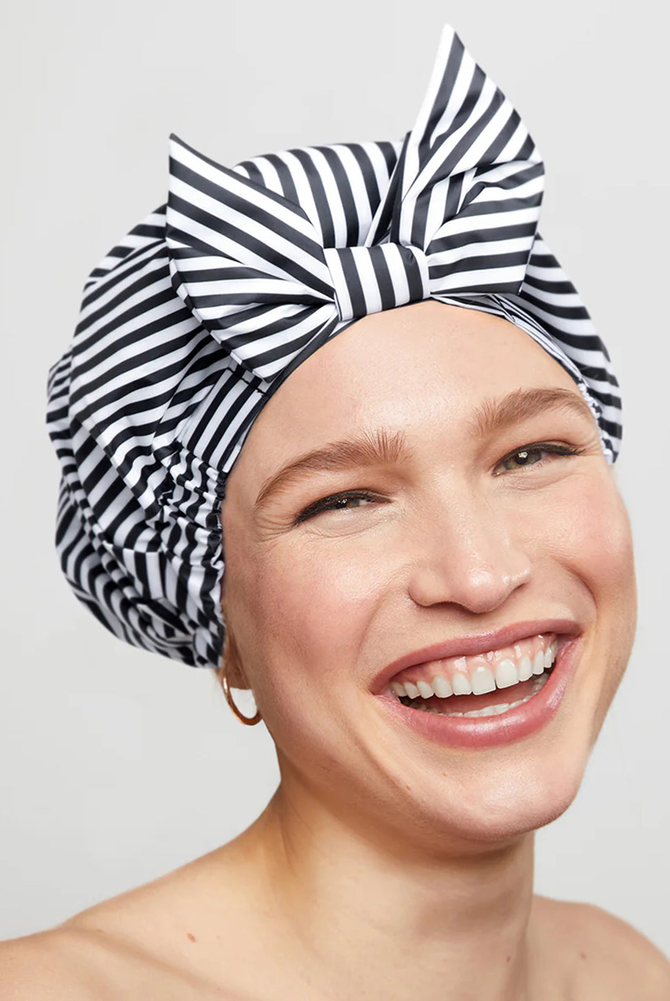 Luxury Shower Cap - Stripe-KITSCH-Over the Rainbow
