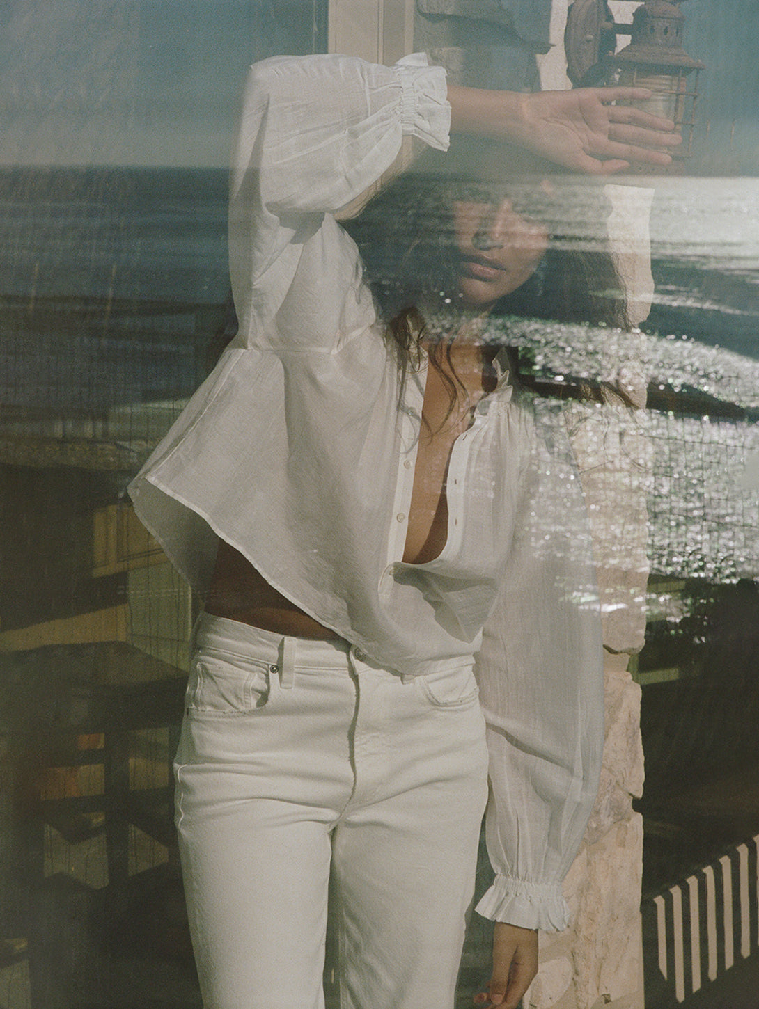 Iris Ruffled Top - White-Citizens of Humanity-Over the Rainbow