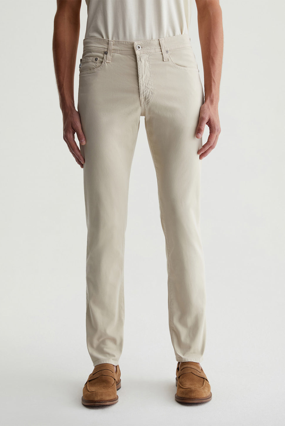 Tellis Modern Slim Pant - Natural Ivory-AG Jeans-Over the Rainbow