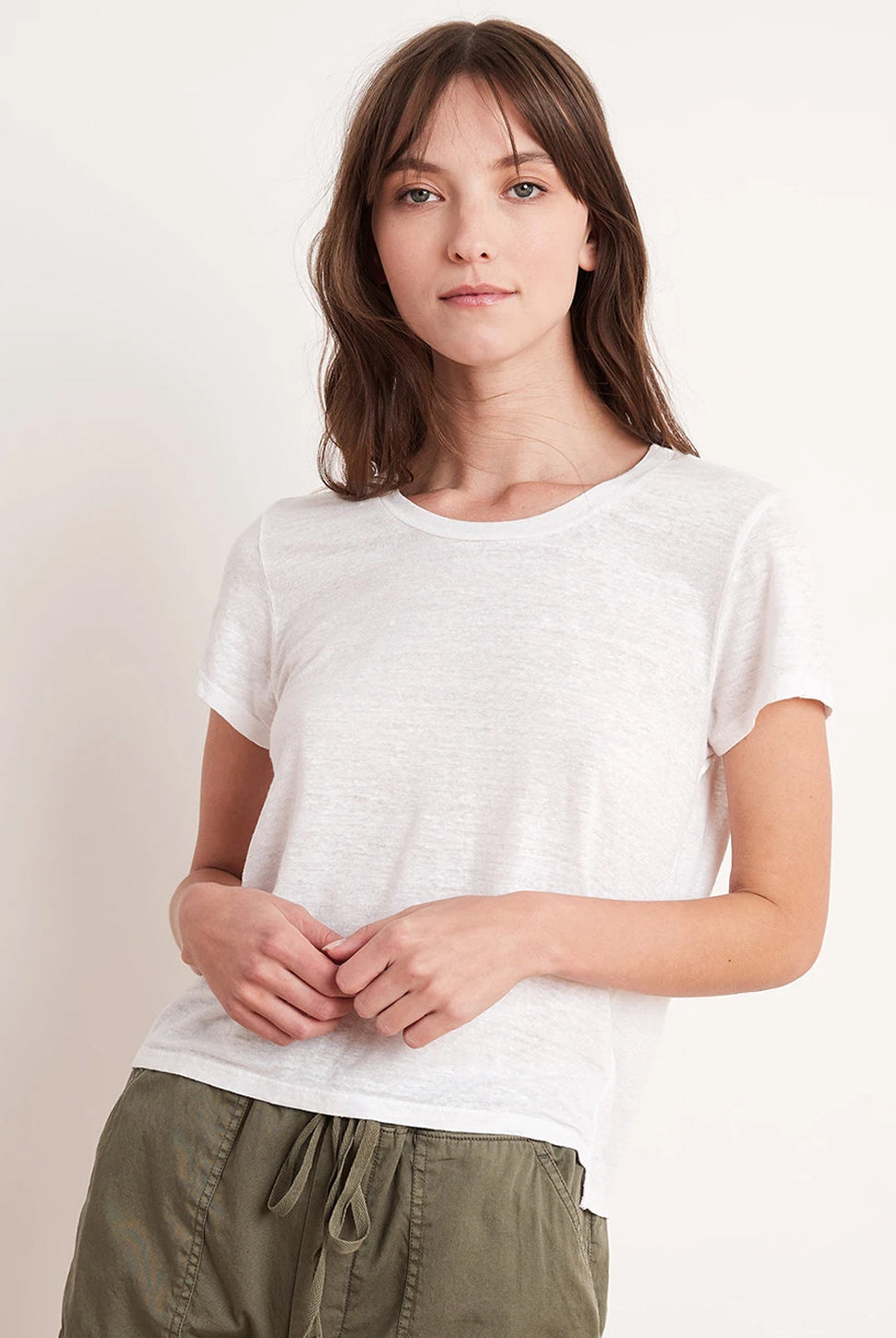 Casey Linen Tee - White-Velvet-Over the Rainbow