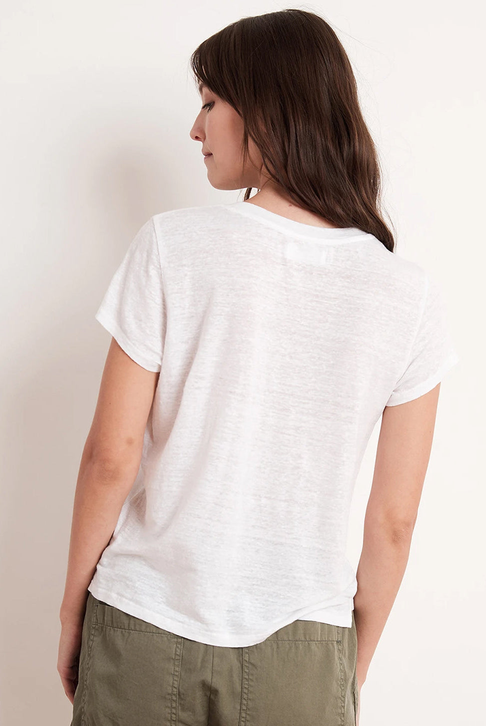 Casey Linen Tee - White-Velvet-Over the Rainbow
