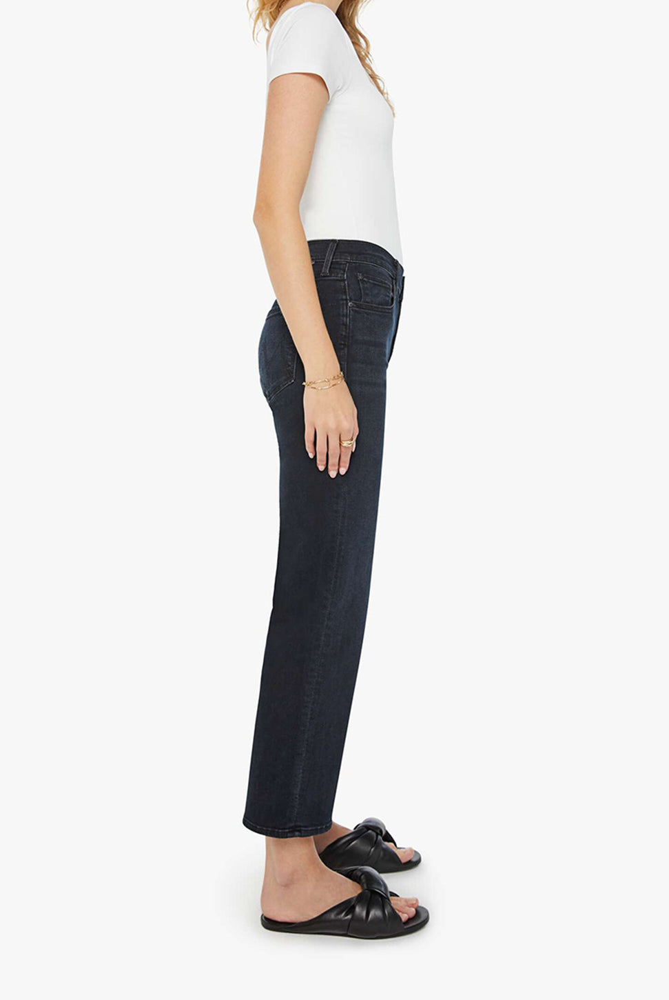 The Mid Rise Rambler Zip Ankle Jean - Night In Venice-Mother-Over the Rainbow