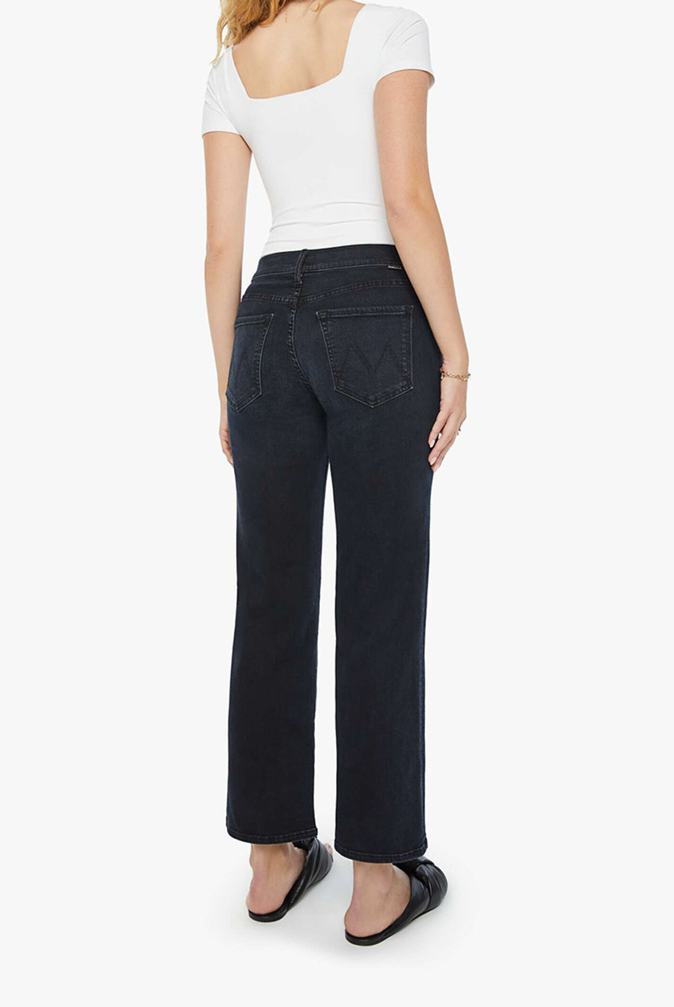 The Mid Rise Rambler Zip Ankle Jean - Night In Venice-Mother-Over the Rainbow