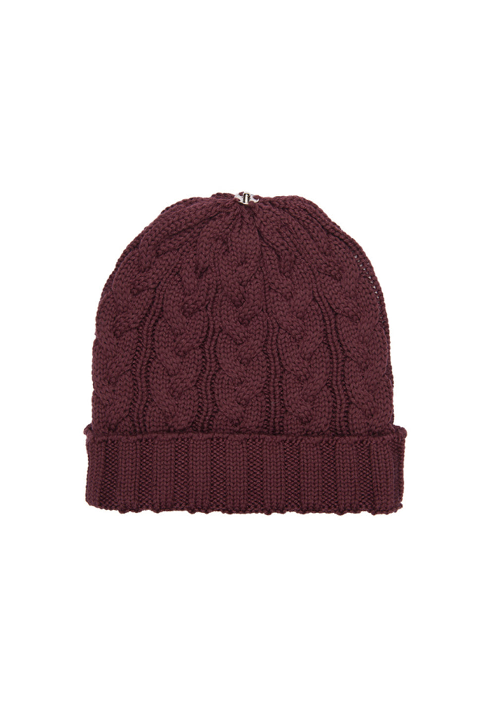 Charlie Cable Knit Hat - Merlot-Lindo F-Over the Rainbow
