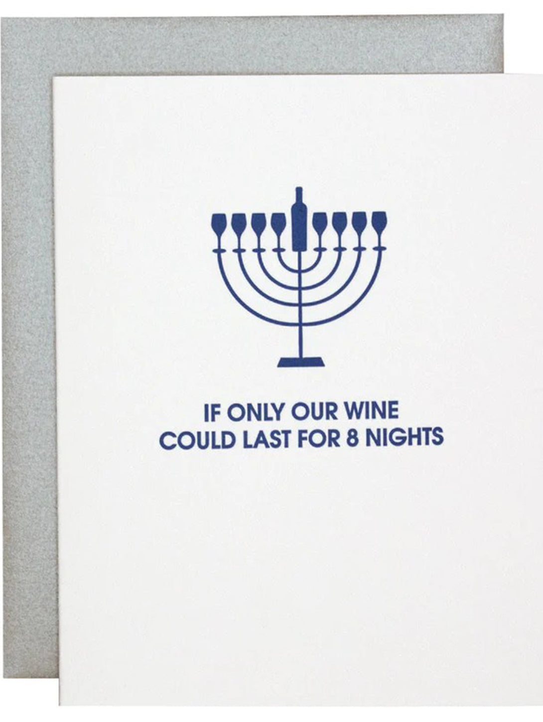 Letterpress Card - Last For 8 Nights-CHEZ GAGNE LETTERPRESS-Over the Rainbow