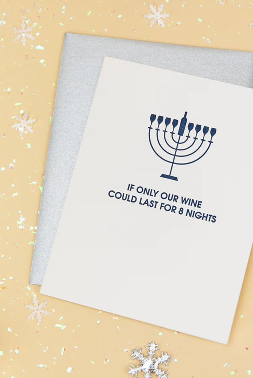 Letterpress Card - Last For 8 Nights-CHEZ GAGNE LETTERPRESS-Over the Rainbow