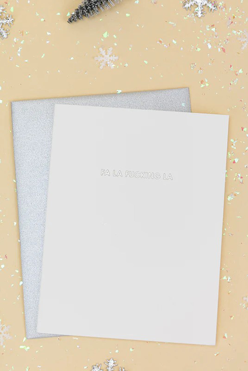 Letterpress Card - Fa La Fucking La-CHEZ GAGNE LETTERPRESS-Over the Rainbow