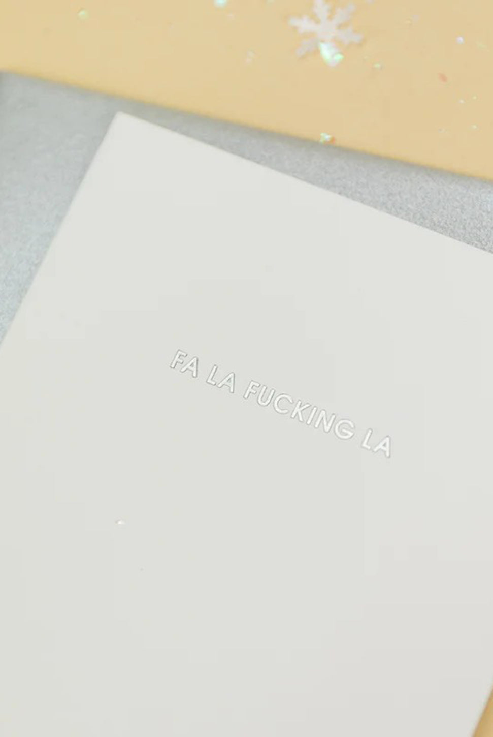 Letterpress Card - Fa La Fucking La-CHEZ GAGNE LETTERPRESS-Over the Rainbow