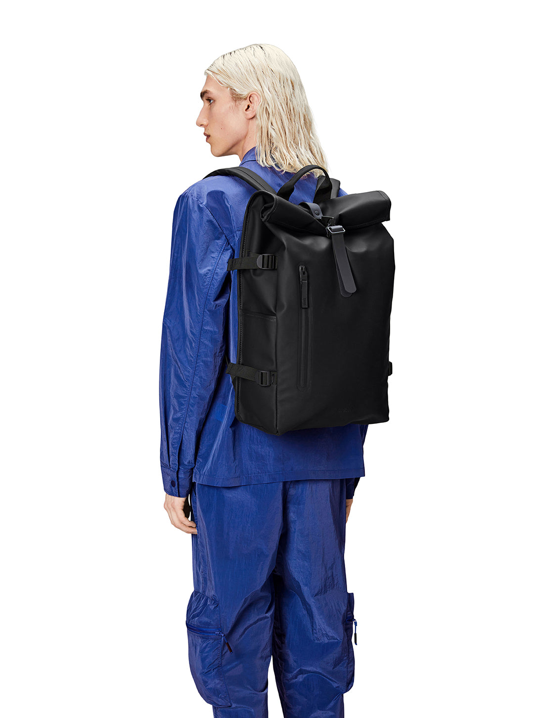 Rolltop Rucksack - Black-Rains-Over the Rainbow