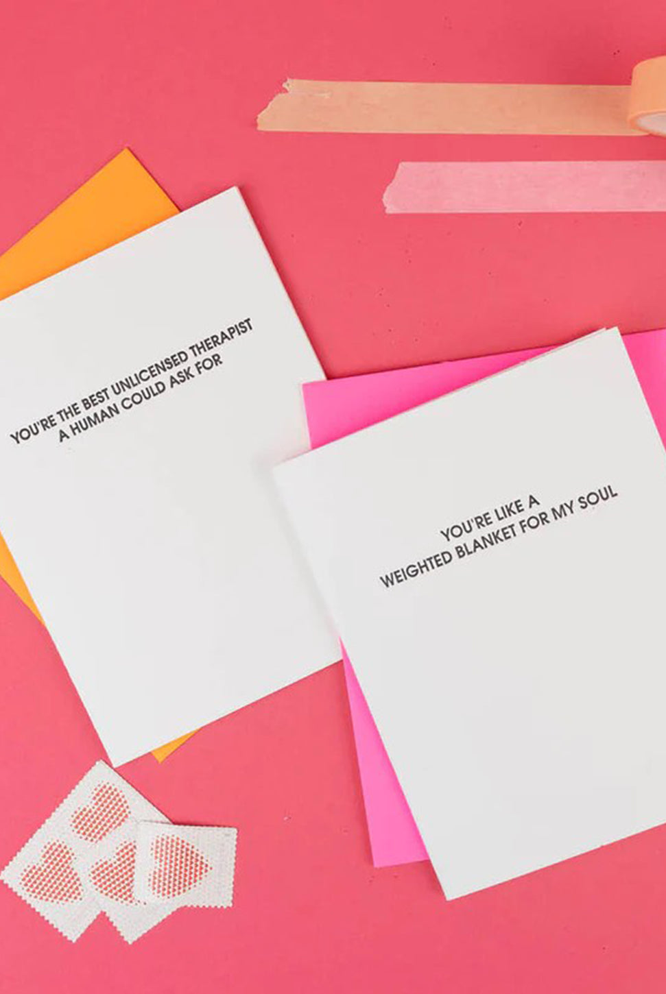 Weighted Blanket For My Soul - Letterpress Card-CHEZ GAGNE LETTERPRESS-Over the Rainbow