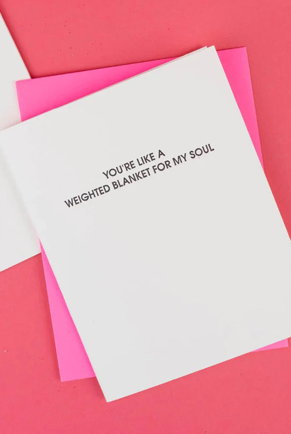 Weighted Blanket For My Soul - Letterpress Card-CHEZ GAGNE LETTERPRESS-Over the Rainbow