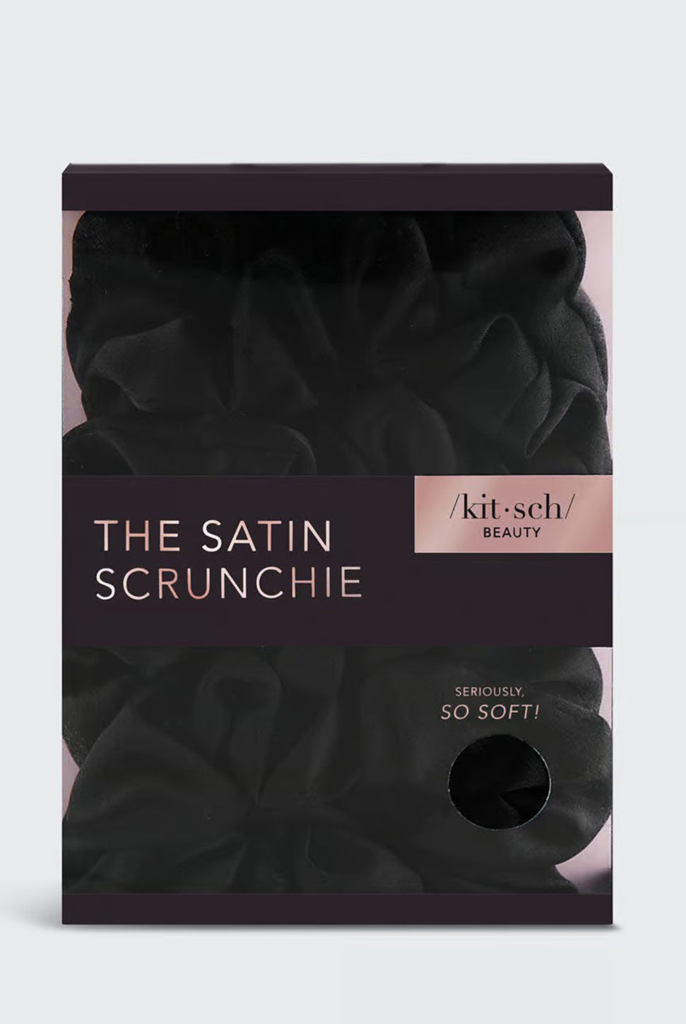 Satin Sleep Scrunchies - Black-KITSCH-Over the Rainbow