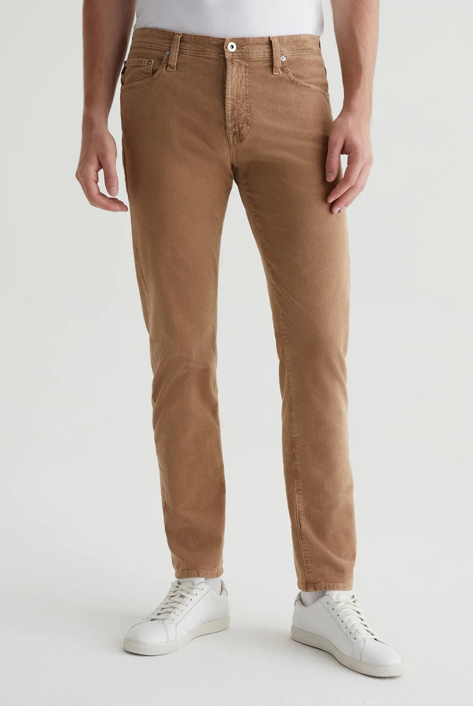 Tellis Modern Slim Pant - Sulfur Light Truffle Corduroy-AG Jeans-Over the Rainbow