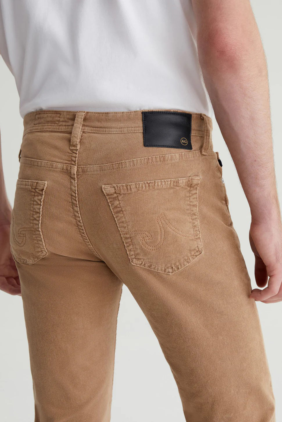 Tellis Modern Slim Pant - Sulfur Light Truffle Corduroy-AG Jeans-Over the Rainbow