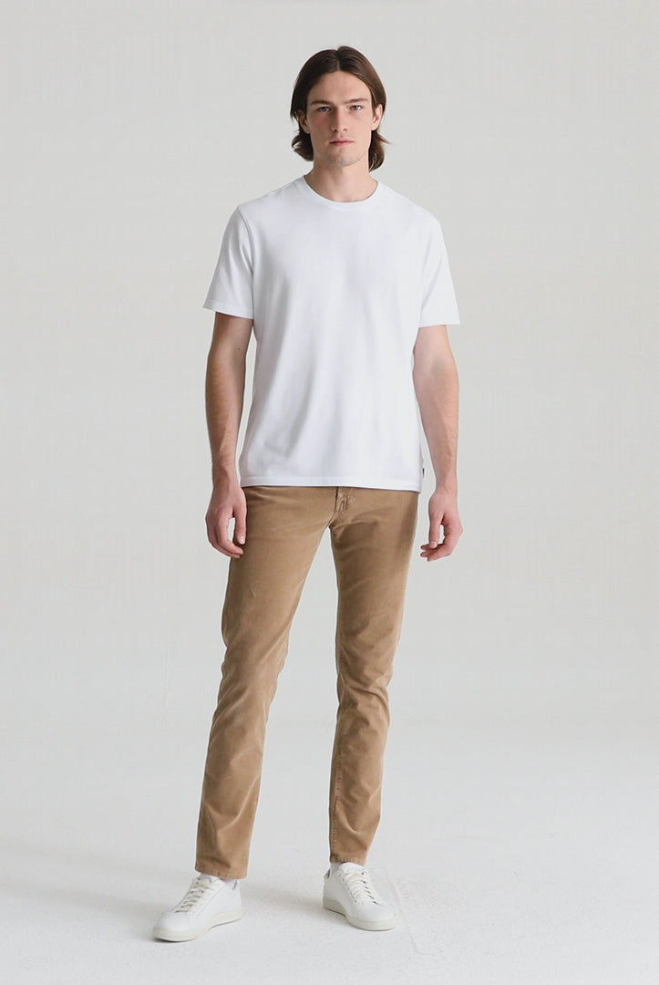 Tellis Modern Slim Pant - Sulfur Light Truffle Corduroy-AG Jeans-Over the Rainbow