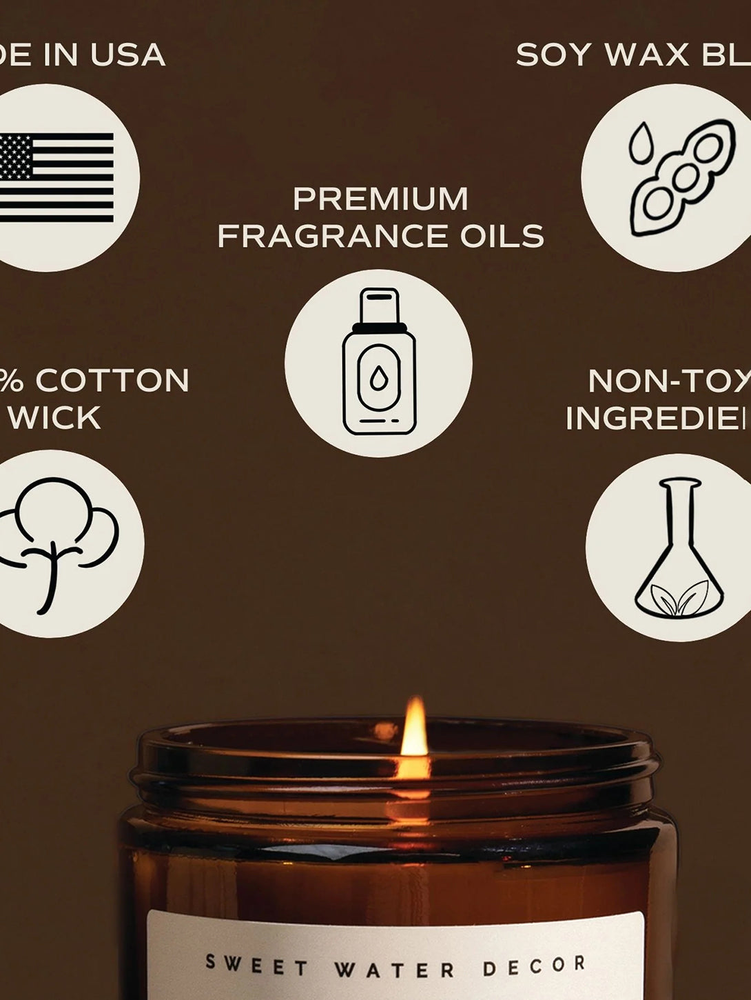 Amber Jar Soy Candle - Fresh Coffee-SWEET WATER DECOR-Over the Rainbow