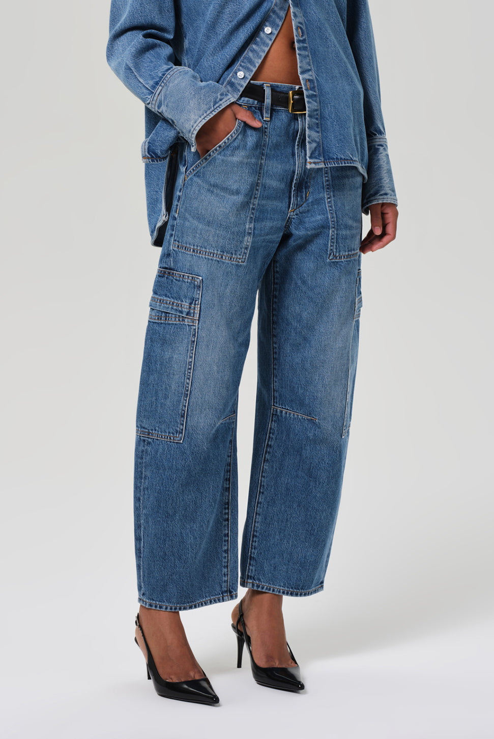 Marcelle Low Slung Cargo Jean - Elysian-Citizens of Humanity-Over the Rainbow