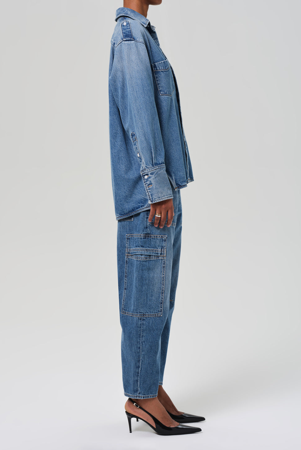 Marcelle Low Slung Cargo Jean - Elysian-Citizens of Humanity-Over the Rainbow