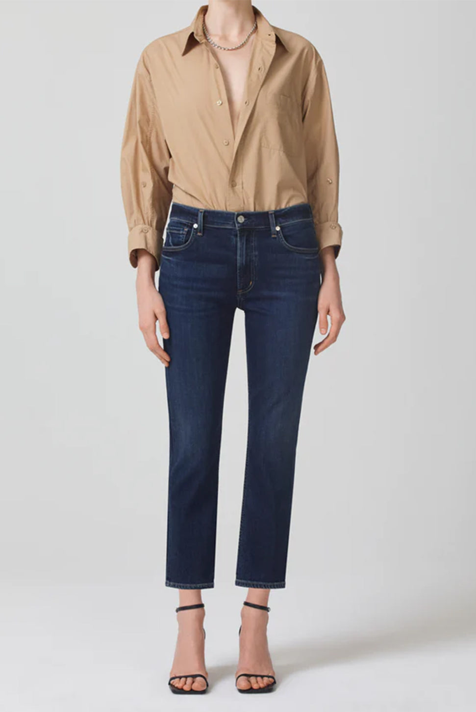 Isola Crop Straight Jean - Courtland-Citizens of Humanity-Over the Rainbow