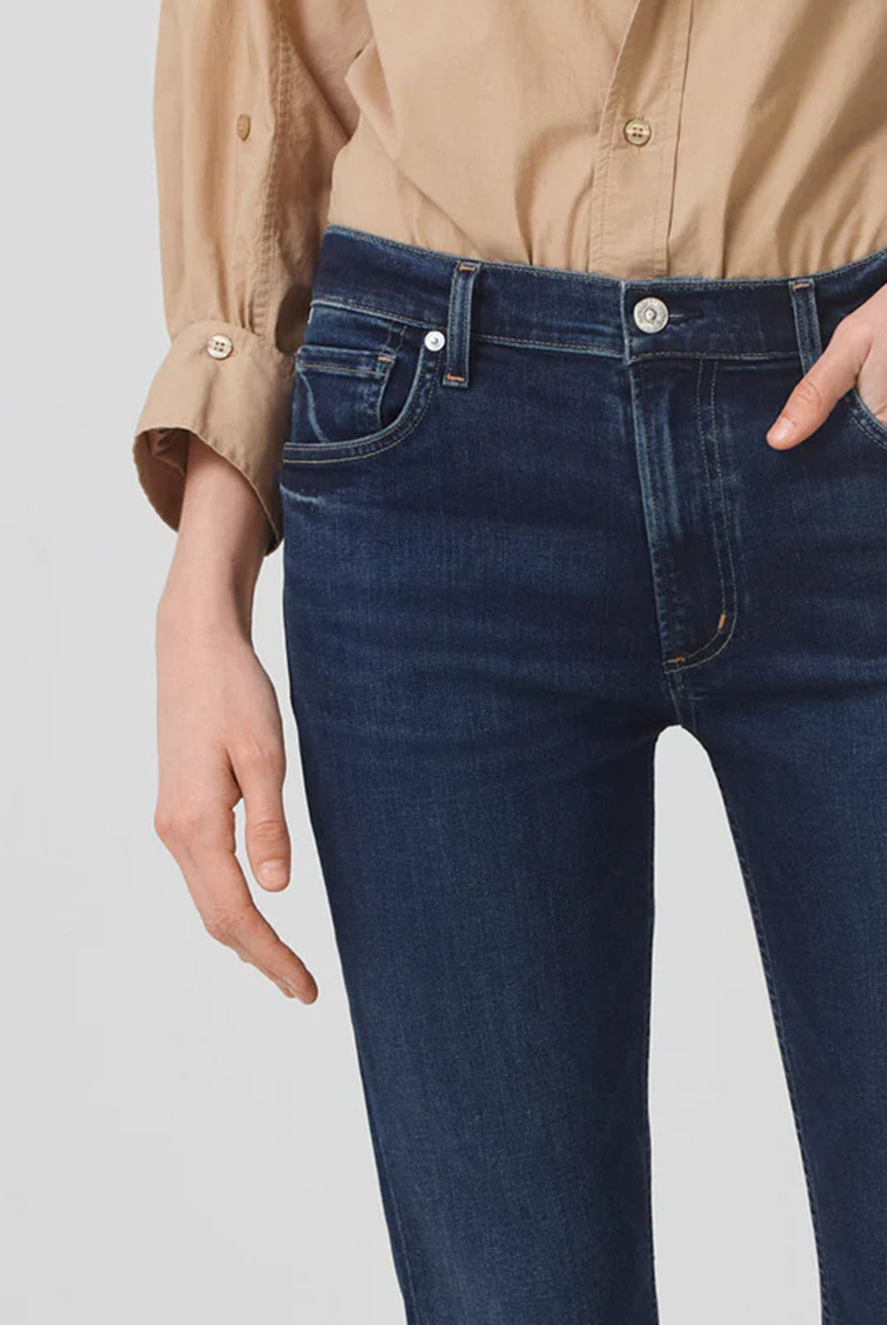 Isola Crop Straight Jean - Courtland-Citizens of Humanity-Over the Rainbow