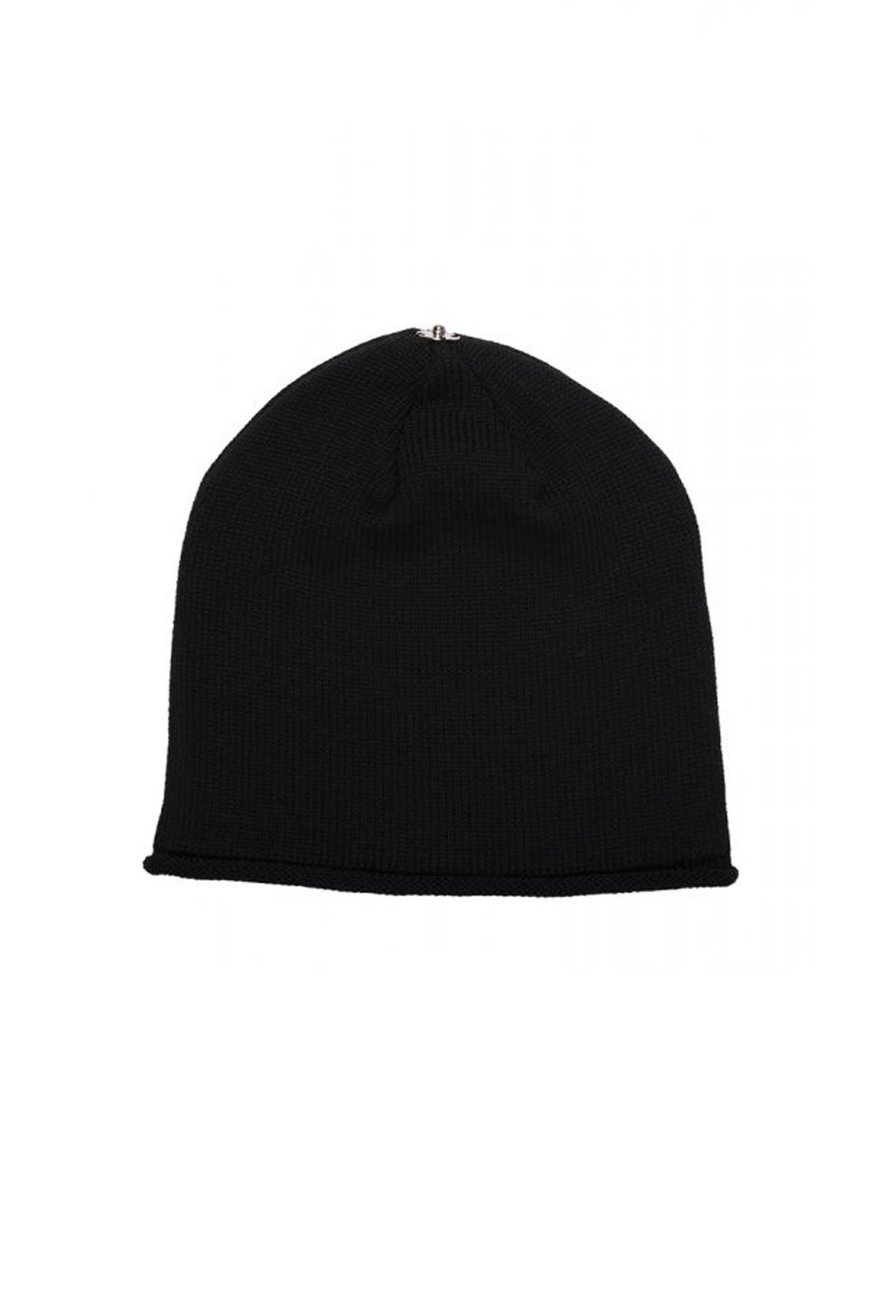 Glossy Knit Hat - Black-Lindo F-Over the Rainbow
