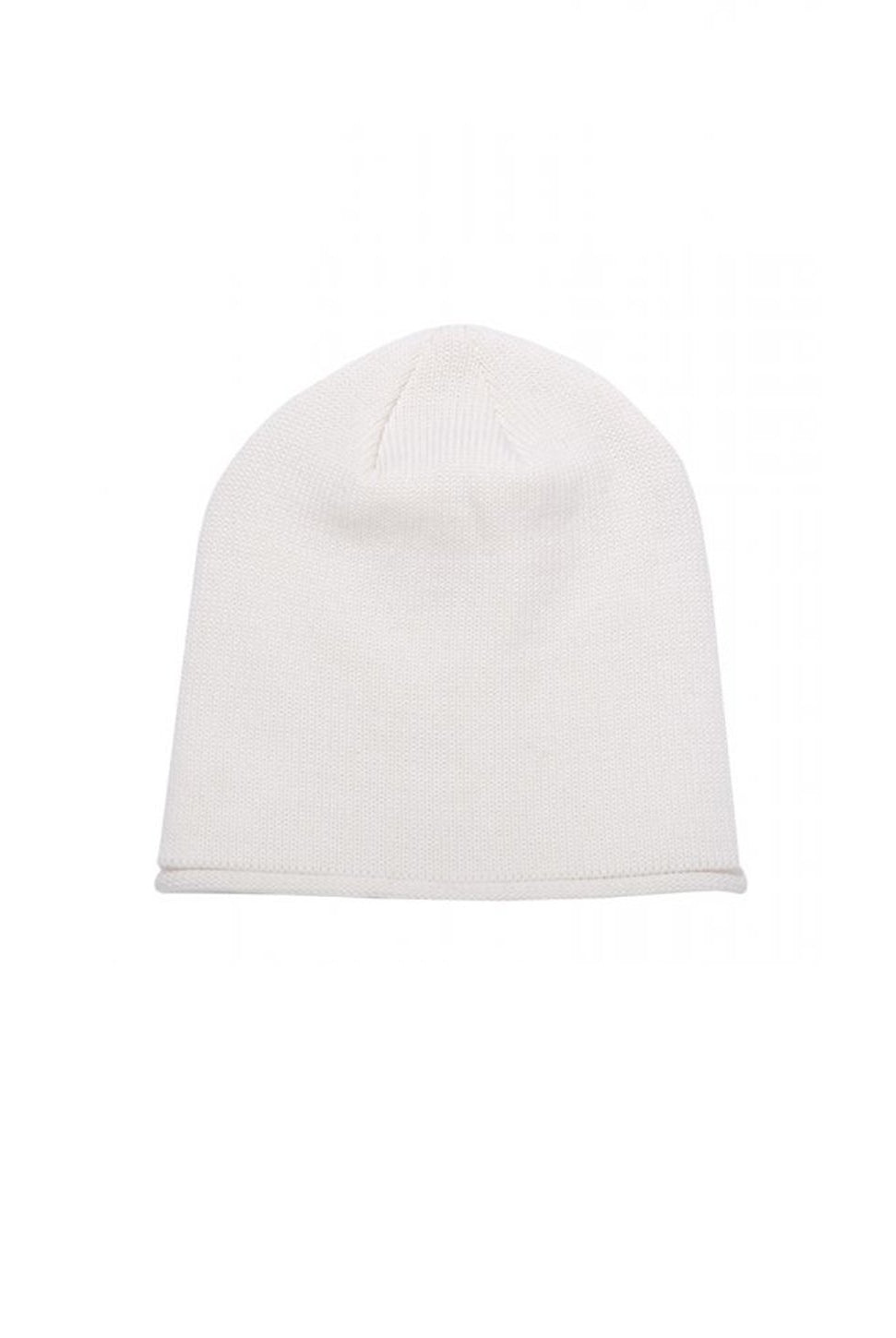 Glossy Knit Hat - Ivory-Lindo F-Over the Rainbow