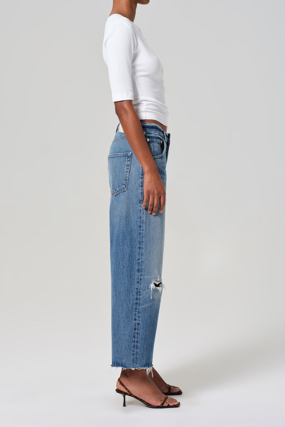 Ayla Raw Hem Crop Jean - Solano-Citizens of Humanity-Over the Rainbow