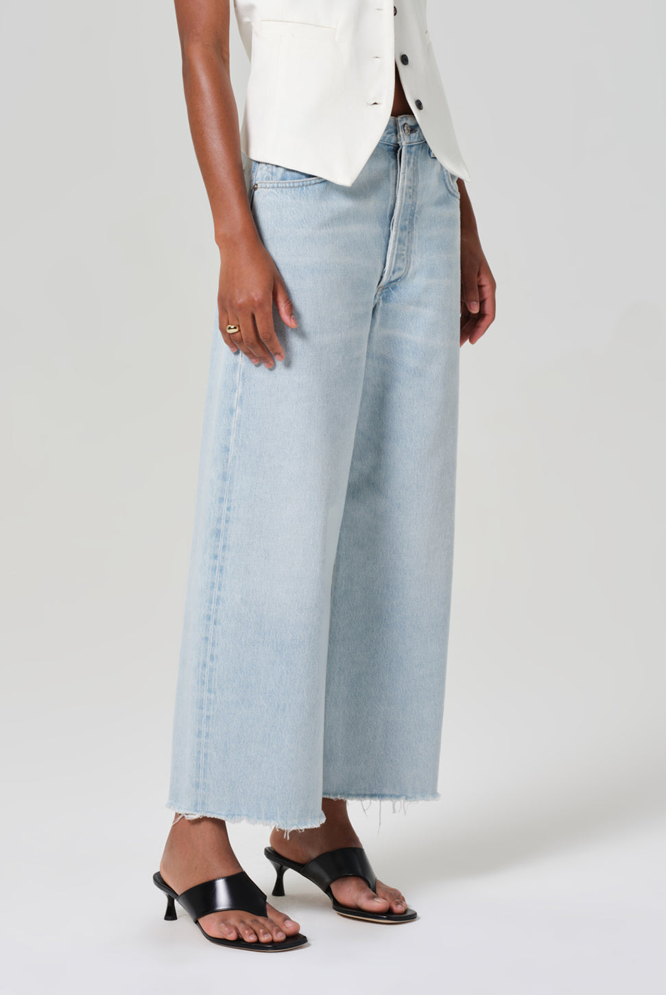 Ayla Raw Hem Crop Jean - Sailor-Citizens of Humanity-Over the Rainbow