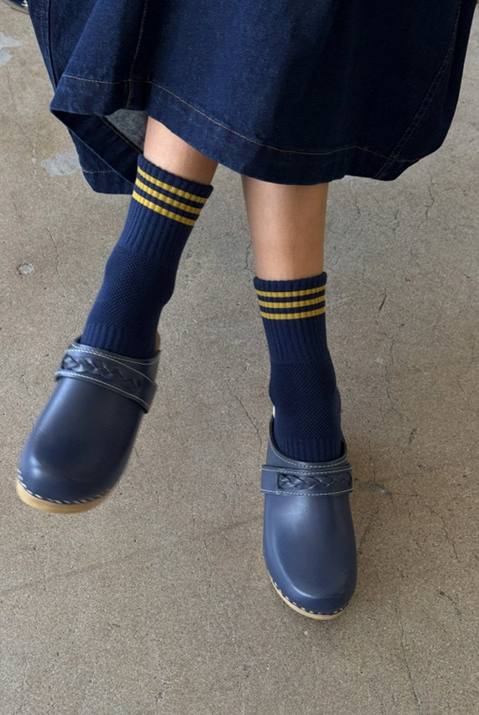 Girlfriend Socks - Navy-LE BON SHOPPE-Over the Rainbow