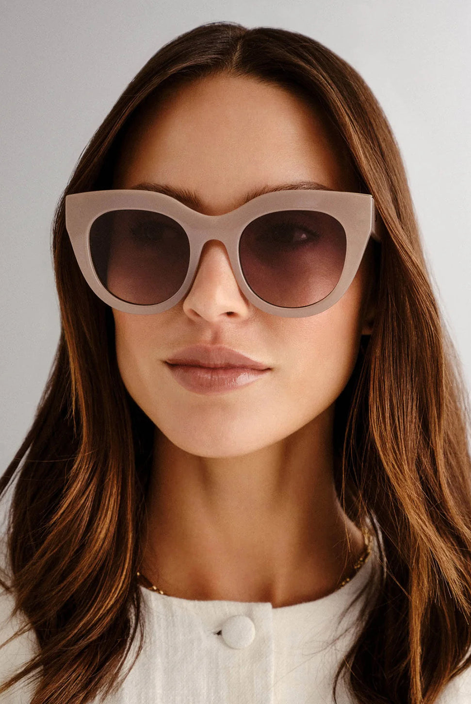 Air Heart Sunglasses - Oatmeal-LE SPECS-Over the Rainbow