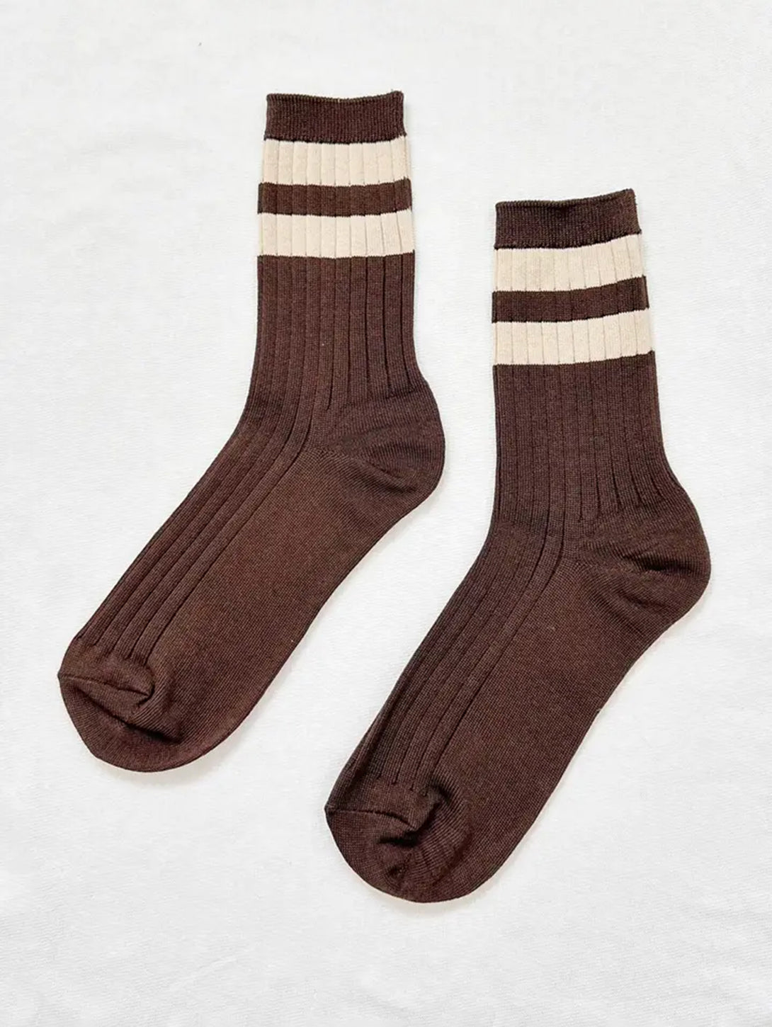 Her Socks Varsity - Espresso-LE BON SHOPPE-Over the Rainbow