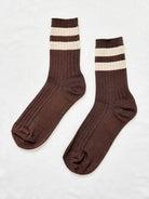 Her Socks Varsity - Espresso-LE BON SHOPPE-Over the Rainbow