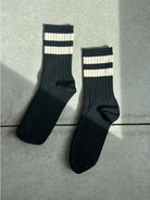 Her Varsity Socks - Black-LE BON SHOPPE-Over the Rainbow