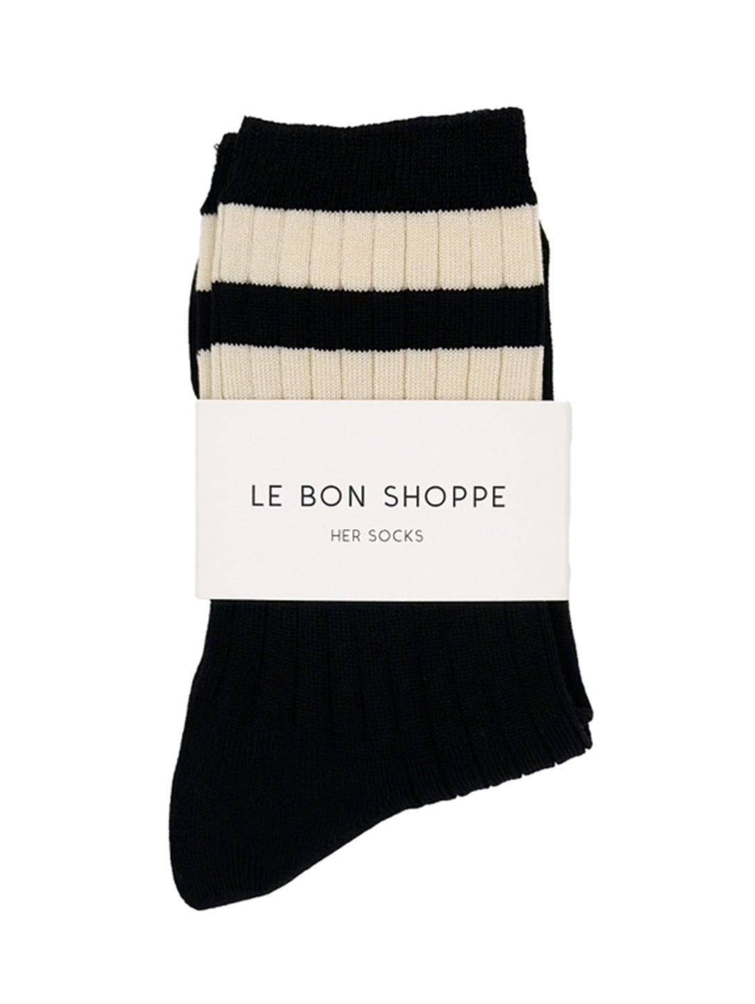 Her Varsity Socks - Black-LE BON SHOPPE-Over the Rainbow
