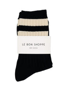 Her Varsity Socks - Black-LE BON SHOPPE-Over the Rainbow