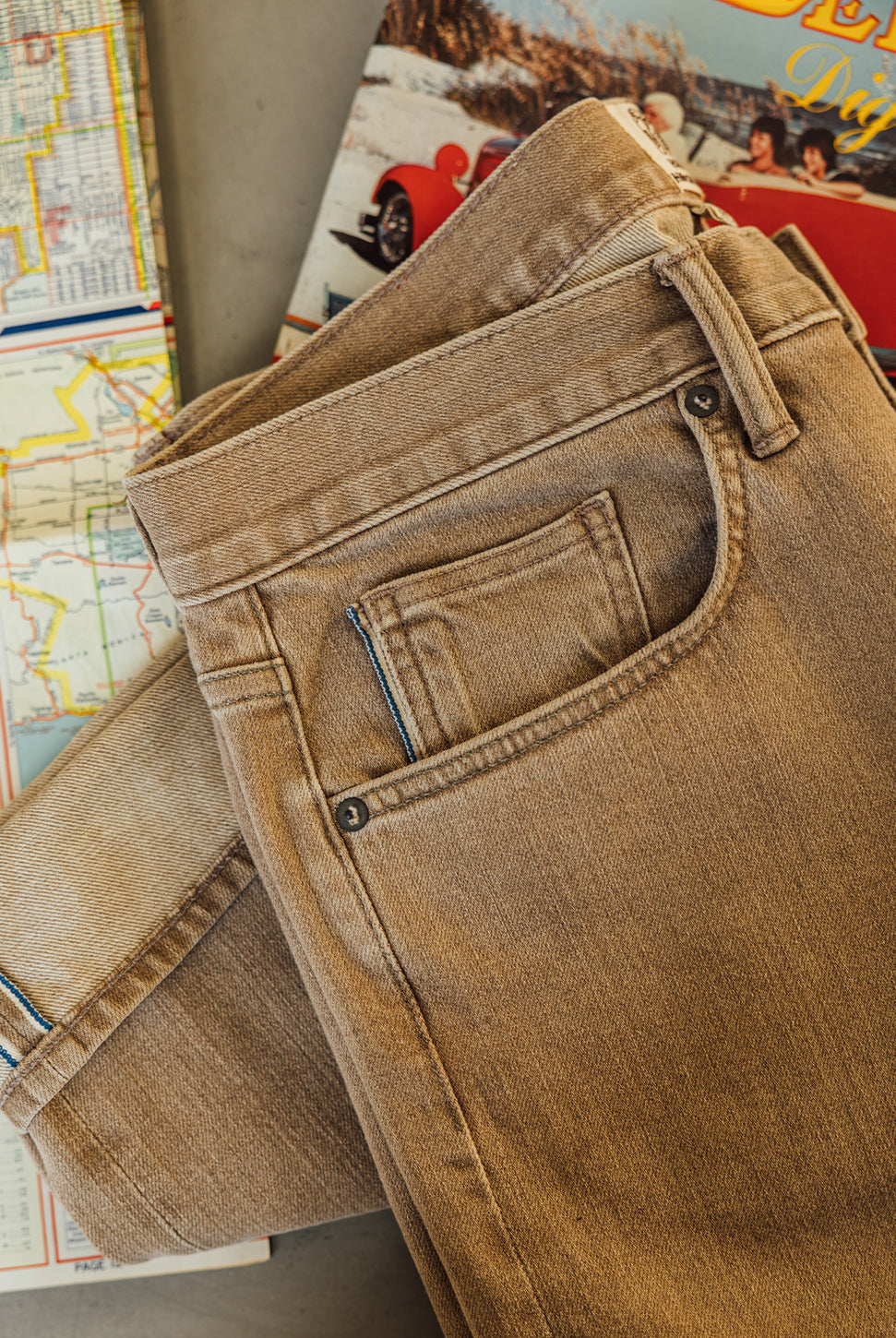 The Hammer Straight Jean - Dusty Brown-HIROSHI KATO-Over the Rainbow