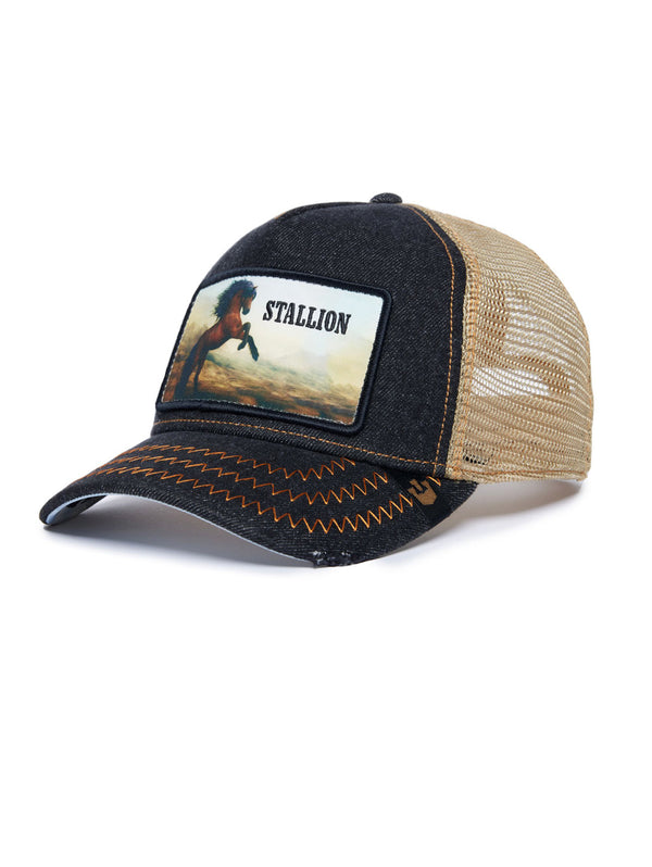Stallion Trucker Hat - Charcoal-GOORIN BROTHERS-Over the Rainbow