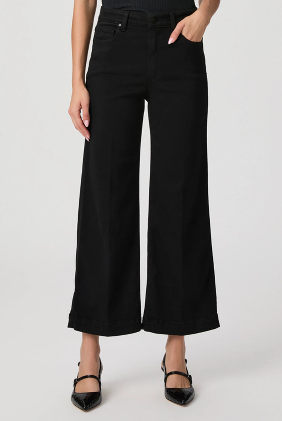 Anessa Wide Ankle Jean - Black Shadow-Paige-Over the Rainbow