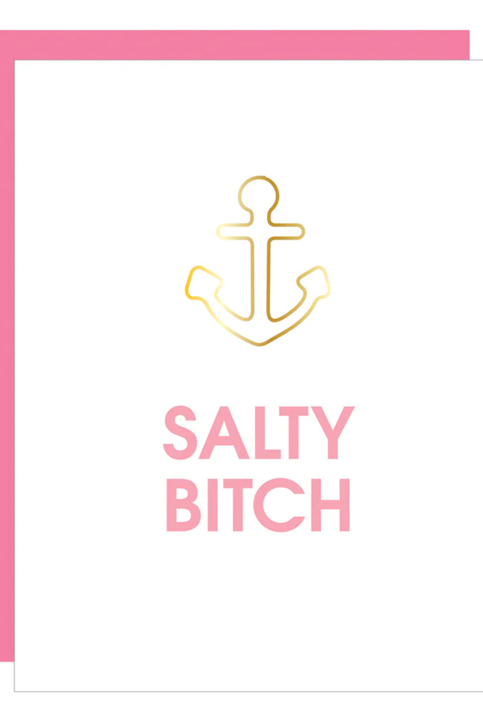 Salty Bitch - Paper Clip Letterpress Card-CHEZ GAGNE LETTERPRESS-Over the Rainbow
