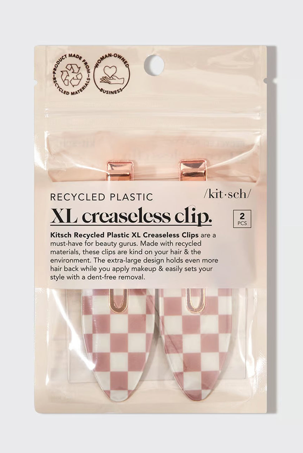 Recycled Plastic XL Creaseless Clips - Terracotta-KITSCH-Over the Rainbow