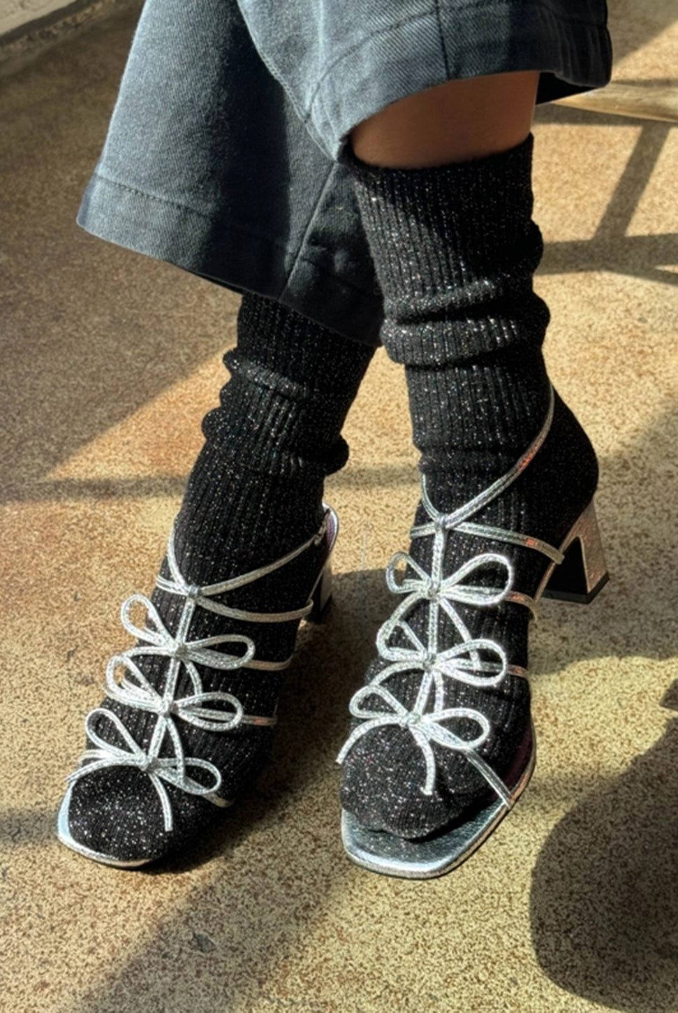 Winter Sparkle Socks - Starry Night-LE BON SHOPPE-Over the Rainbow