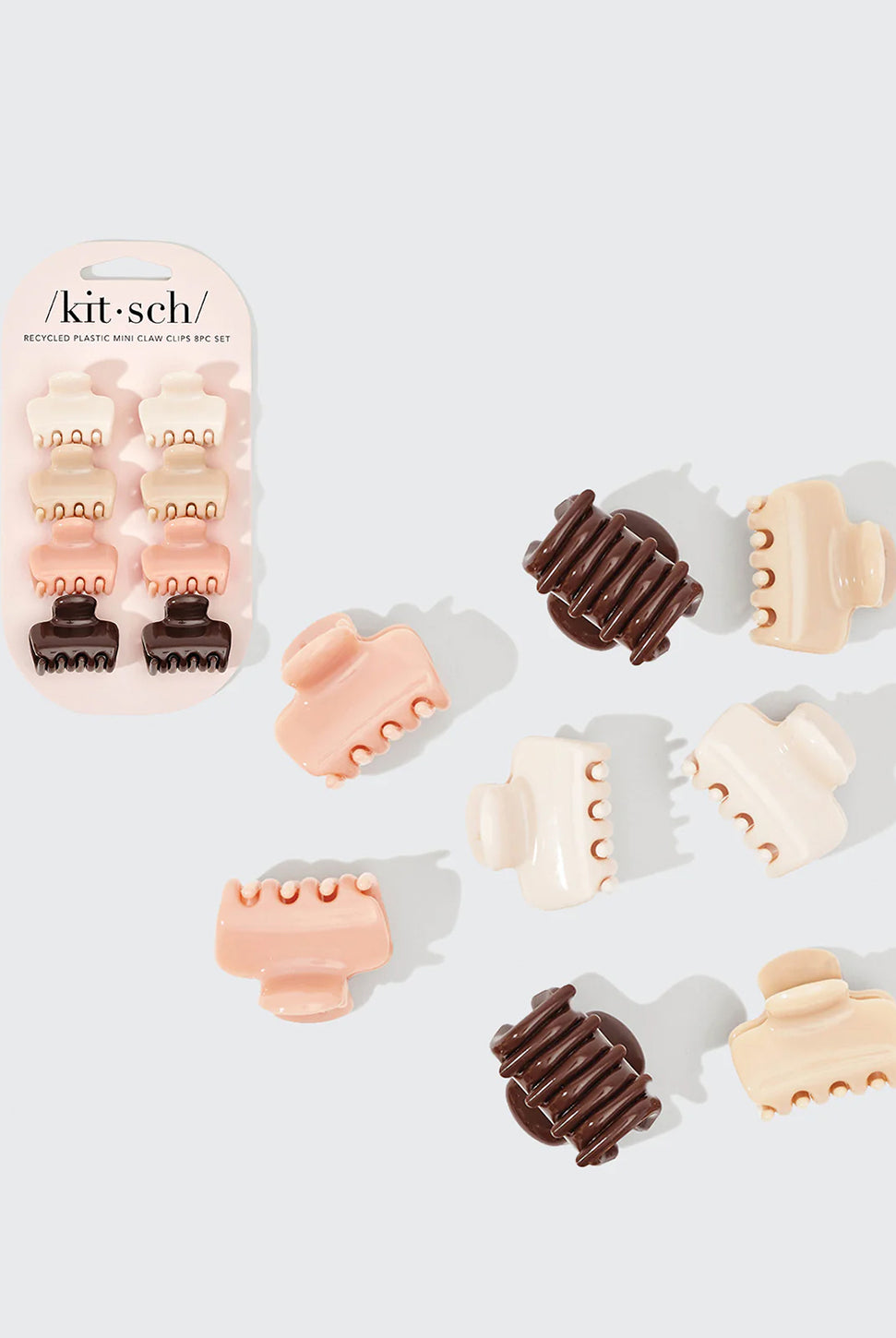 Recycled Mini Cloud Claw Clips - Rosewood-KITSCH-Over the Rainbow