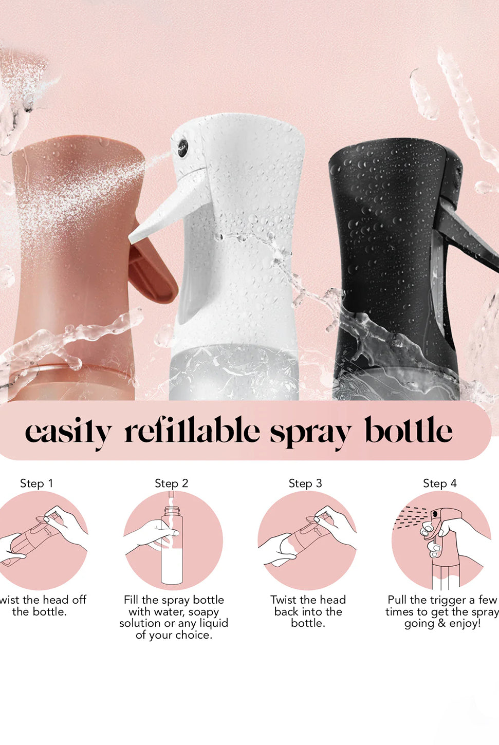 Continuous Spray Bottle - Terracotta-KITSCH-Over the Rainbow