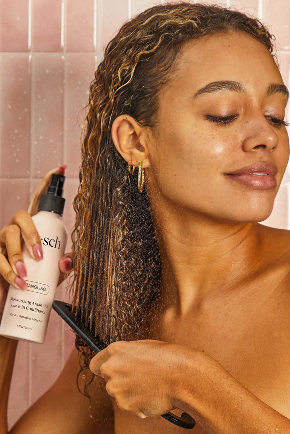 Moisturizing Argan Milk Leave-In Conditioner-KITSCH-Over the Rainbow