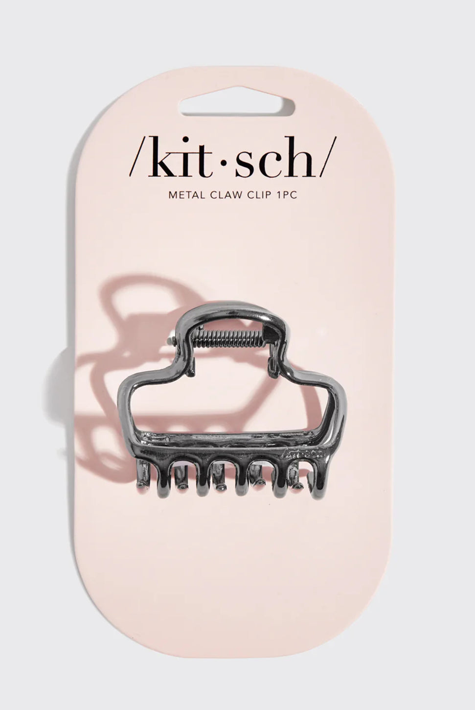 Open Shape Medium Claw Clip - Hematite-KITSCH-Over the Rainbow