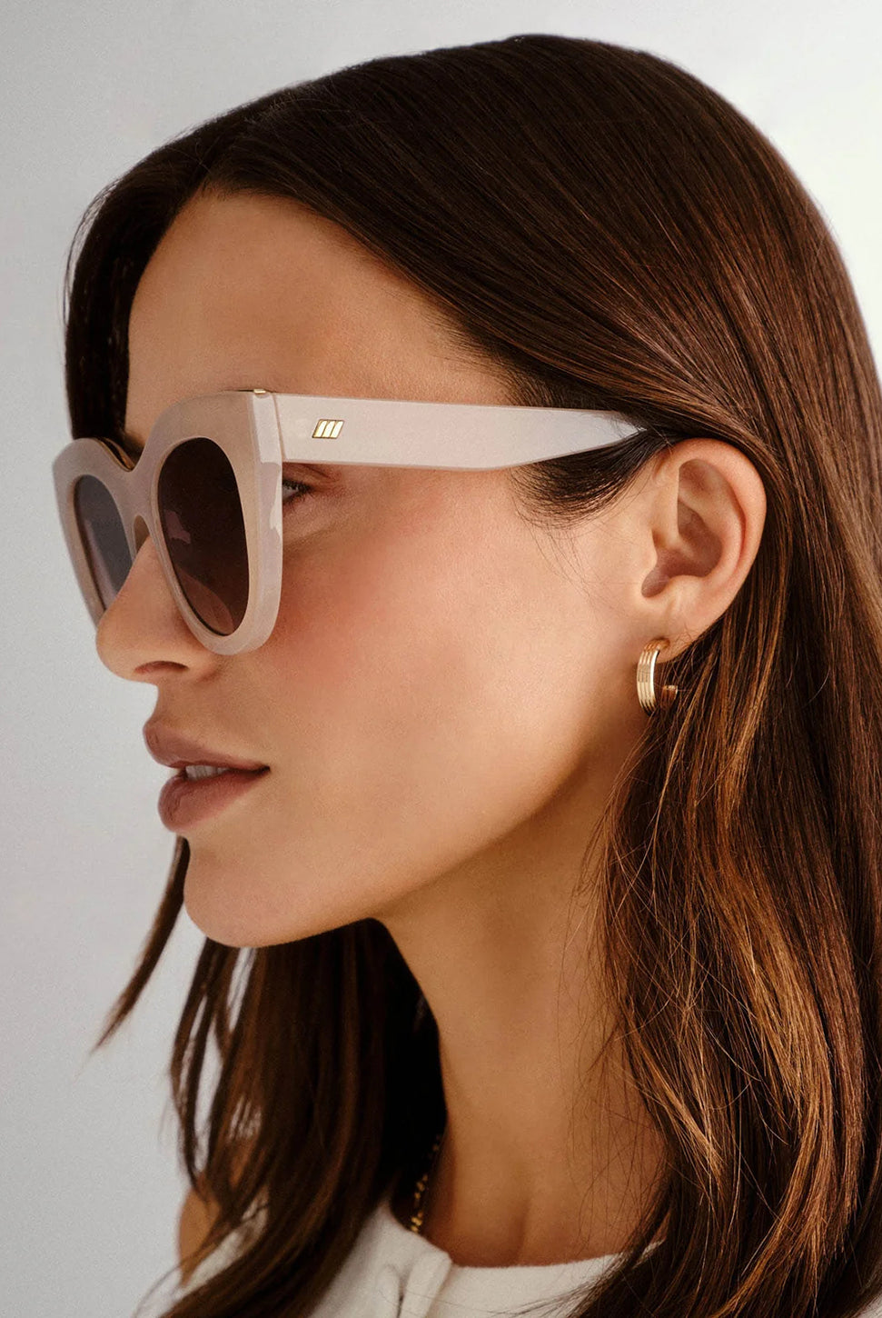 Air Heart Sunglasses - Oatmeal-LE SPECS-Over the Rainbow
