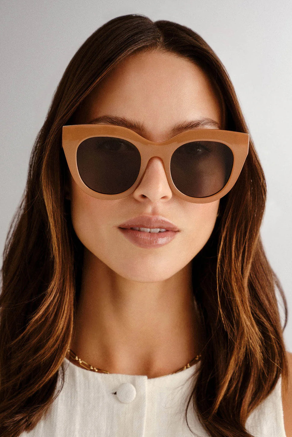 Air Heart Sunglasses - Caramel-LE SPECS-Over the Rainbow